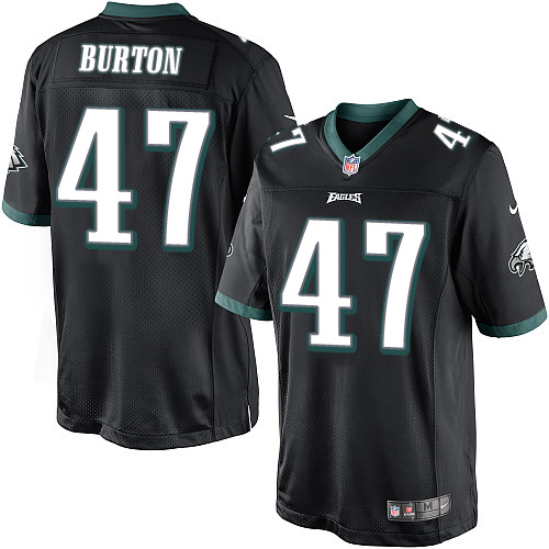 Men's Limited Trey Burton Nike Jersey Black Alternate - #47 NFL Philadelphia Eagles